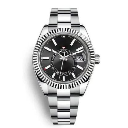 Men Watches Waterproof Dual Time Zone Luxury 904L Stainless Steel Watches Automatic Mechanical Sweep Movement Male Wristwatches