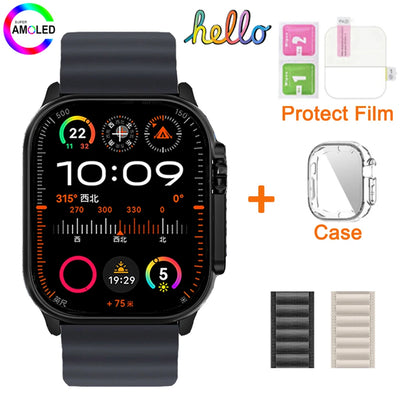 2025 Hello Watch 3 Plus Ultra Upgrade SmartWatch Original 49mm AMOLED 4G ROM NFC GPT Compass Photo Album Local Music Men Watch
