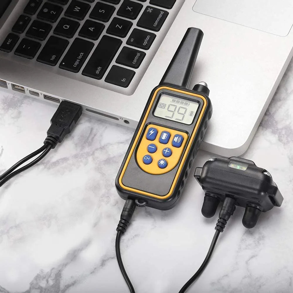 800m Electric Dog Training Collar Detachable Bark Rechargeable Anti Barking Shock Vibration Reflective Collar for All Dogs Pet