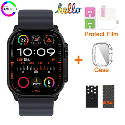 2025 Hello Watch 3 Plus Ultra Upgrade SmartWatch Original 49mm AMOLED 4G ROM NFC GPT Compass Photo Album Local Music Men Watch