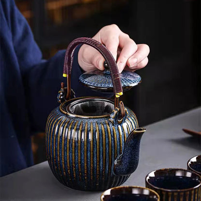 Puer Tea Pots 800ml Exquisite Chinese Ceramic Teapot Pot for Tea Cup Set Gaiwan Samovar Teapots Water Kettle Teeware Teware Mug