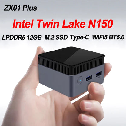 SZBOX ZX01 PLUS Pocket Mini PC – Intel N150, 12GB LPDDR5, M.2 SSD, Windows 11 Pro