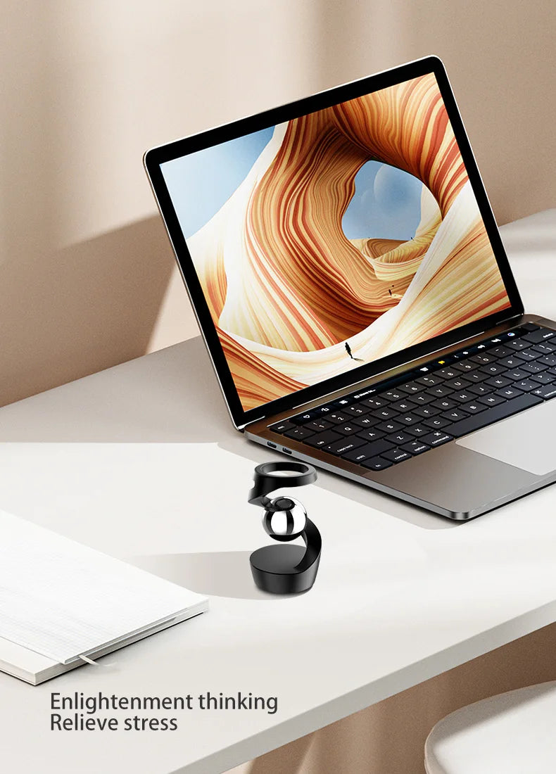 Adult Desktop Stress Relief Toy Aluminum Alloy Decompression Hypnosis Rotary Gyro Fingertip Kinetic levitating Spinner Gift