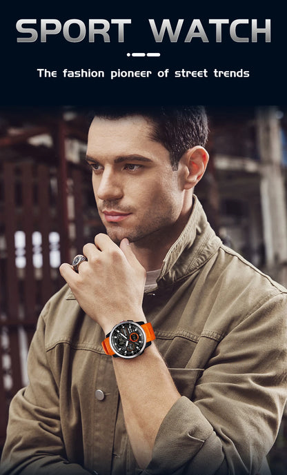 SANDA Men Sport Wristwatch TPU Strap Waterproof Quartz Watch Dual Display Digital Luminous Male Clock Relogio Masculino