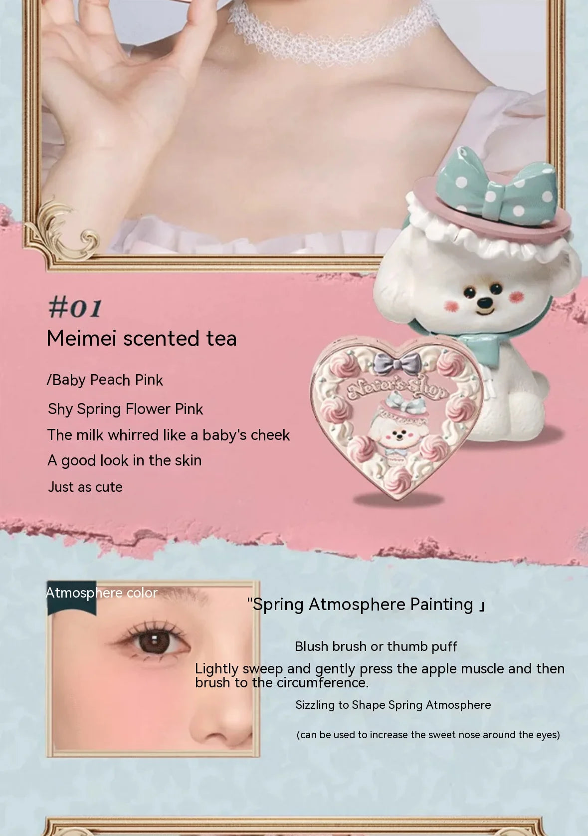 Flower Knows Powder Blusher Soft Matte Fog Cheek Blush Never Family Series   Relief Color Girl Natural Durable Naiwa Shop