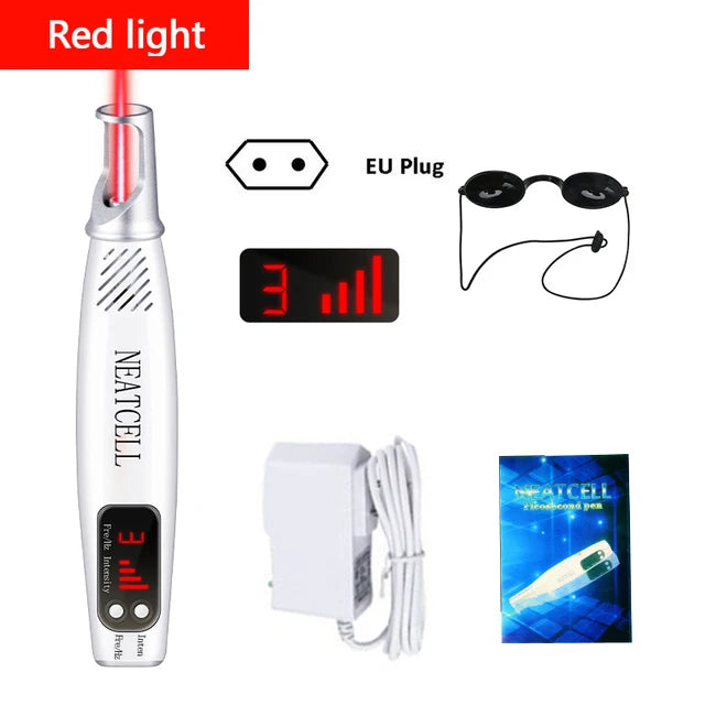 Picosecond Laser Pen Freckle Tattoo Removal Dark Spot Remover Blue & Red Light Machine Portable Scar Mole Remover Beauty Care