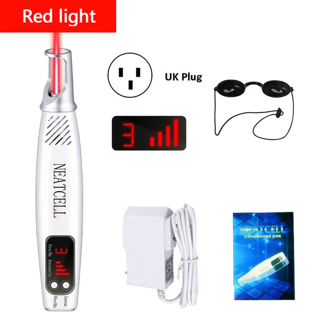 Picosecond Laser Pen Freckle Tattoo Removal Dark Spot Remover Blue & Red Light Machine Portable Scar Mole Remover Beauty Care