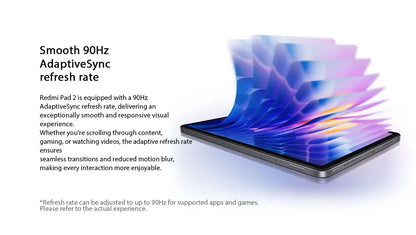 Xiaomi Redmi Pad 2 Tablet - 2.5K Display Helio G100-Ultra 11" 18W Fast Charging 9000mAh Battery