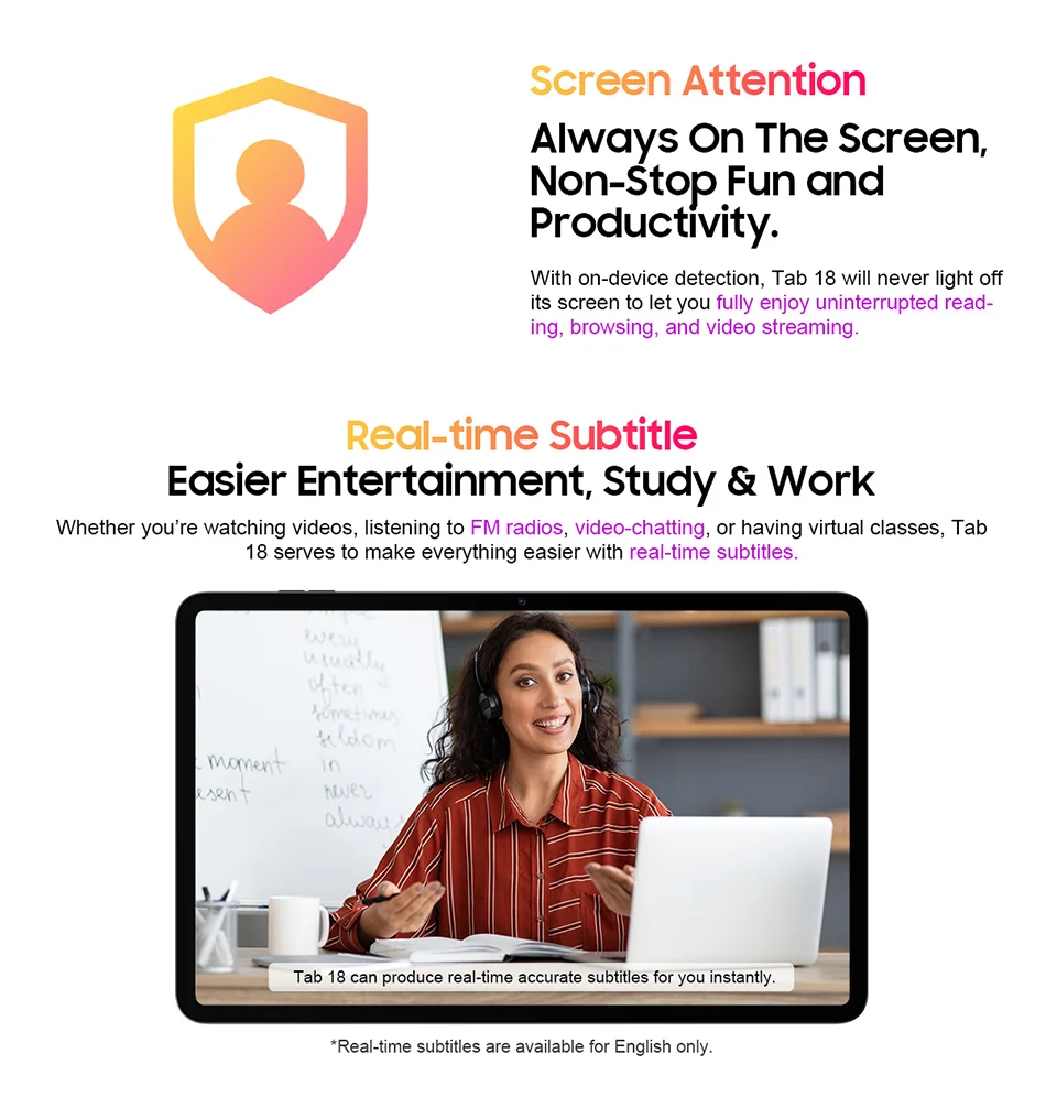 Blackview Tab 18 Tablet - 12" 2.4K FHD+ Display 8GB 256GB MTK Helio G99 8800mAh Pressure Sensitivity