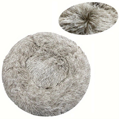 Plush Warm Round Large Dog Bed Winter Soft Puppy House Medium Cat Sofa Sleeping Bed Elastic Small Dog Kennel Nest Accessories