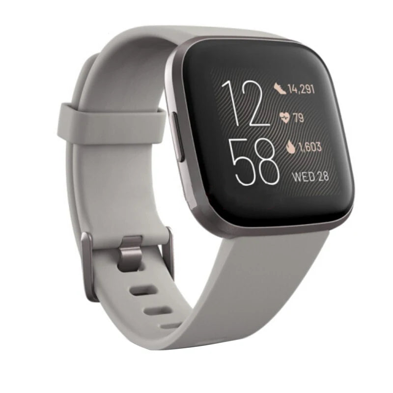 Versa 2 Smartwatch – Heart Rate, Voice Assistant, Sleep & Swim Tracking, Black/Carbon