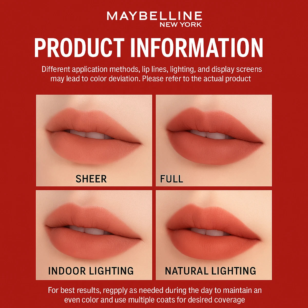 Maybelline Kiss Peach Kiss #210N Long-Lasting Color Boost Matte Liquid Lipstick for Women Resistant to Smudging And Fading