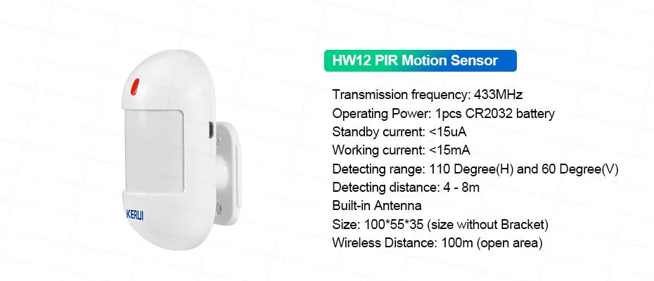 KERUI W202 Home Security Alarms WIFI GSM Alarm System Kit Tuya Smart Remote Control with Motion Detector Door Sensor for House