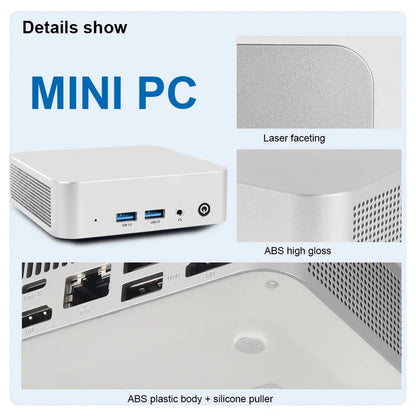 SZBOX W6 Mini PC Intel N3700 Windows 10 SO-DIMM RAM 8GB 128GB SSD RJ45 1000M LAN M.2 SATA3*2 Office Desktop Gaming Computer