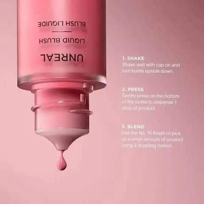 Hourglass New UNREAL Liquid Texture Powder Blusher Full Clear Color Cheek Fluidity Easy Push Away Create Natural Skin Portable