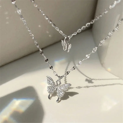 Simple Crystal Geometric Gold Color Pendant Necklace Set for Women Charms Fashion Square Rhinestone Female Vintage Jewelry 2024