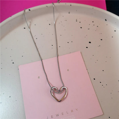 Gothic Punk Bow Heart Sun Star Moon Pendant Snake Chain Necklace Men Women Hip Hop Vintage Y2K EMO Grunge Jewelry Accessories