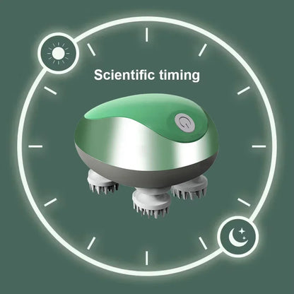 3D Electric Head Massager for Cats Dogs Pets Scalp Massager Rechargeable Body Relax Massager Promote Hair Growth Pet Supplies