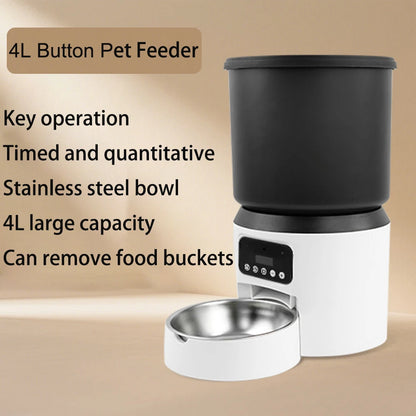 4L bidirectional sound cat feeder with high-definition camera, capable of timed and quantitative feeding for cats and dogs