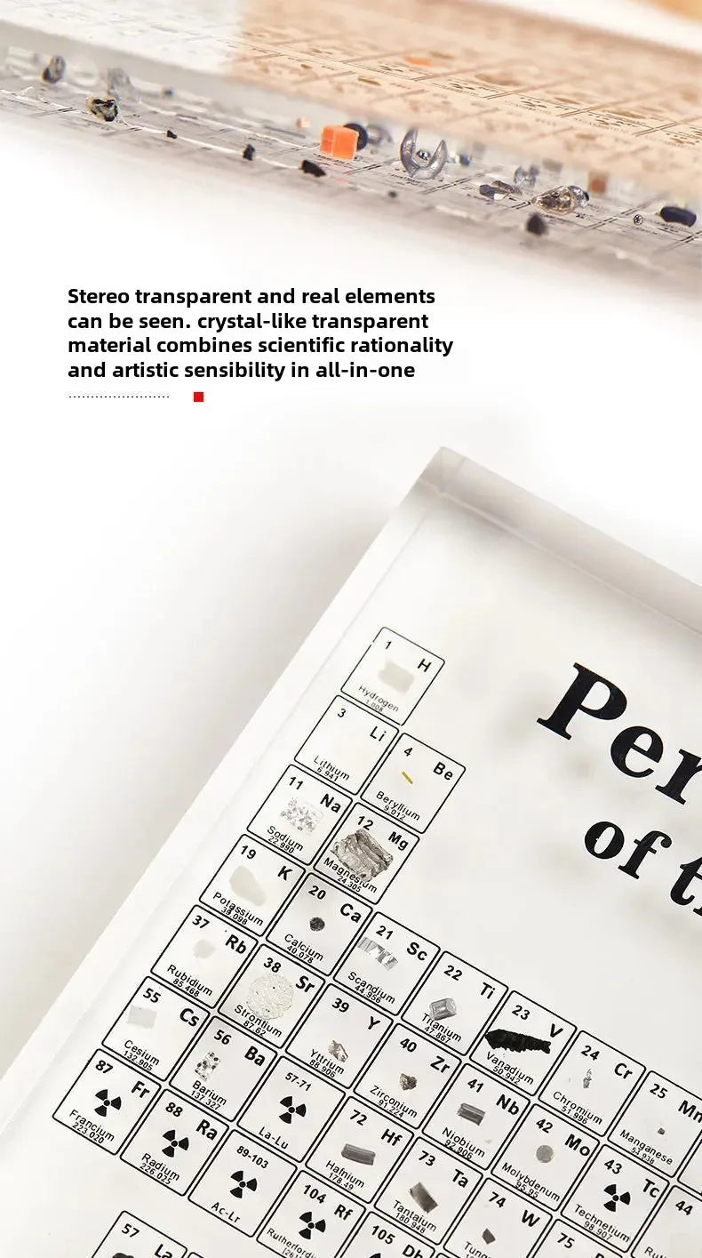 Elements Period Table Embedded Samples Graduation Gifts Exhibition Acrylic Desktop Ornaments Small Decorative Pieces