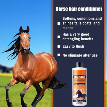 Mane And Tail Shampoo 500ml Deep Nourishing Mane And Horse Cleanser Conditioner Supplies Shower Detangler Gel Grooming Coat W8K3
