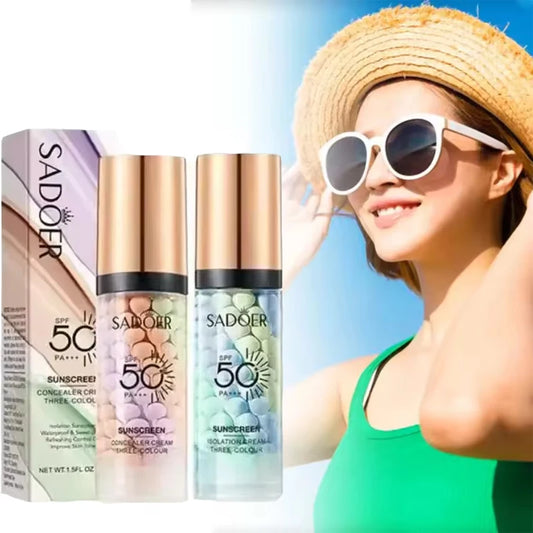 SPF50+ Makeup Primer Moisturizing Isolation Cream Invisible Pores Facial Base Brighten Correcting Skin Tone Refreshing Cosmetics