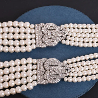 Elegant Crystal Multilayer Long Necklaces for Women Chokers Collier Femme Party Wedding Jewelry