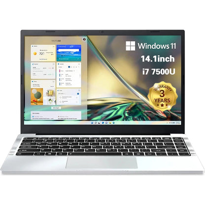 2025 Laptop Core i7 7500U A3950 Portable Laptops Windows 11 Pro 16GB DDR4 1TB SSD 1920*1080 HD PC Gaming Computer Notebook Gamer