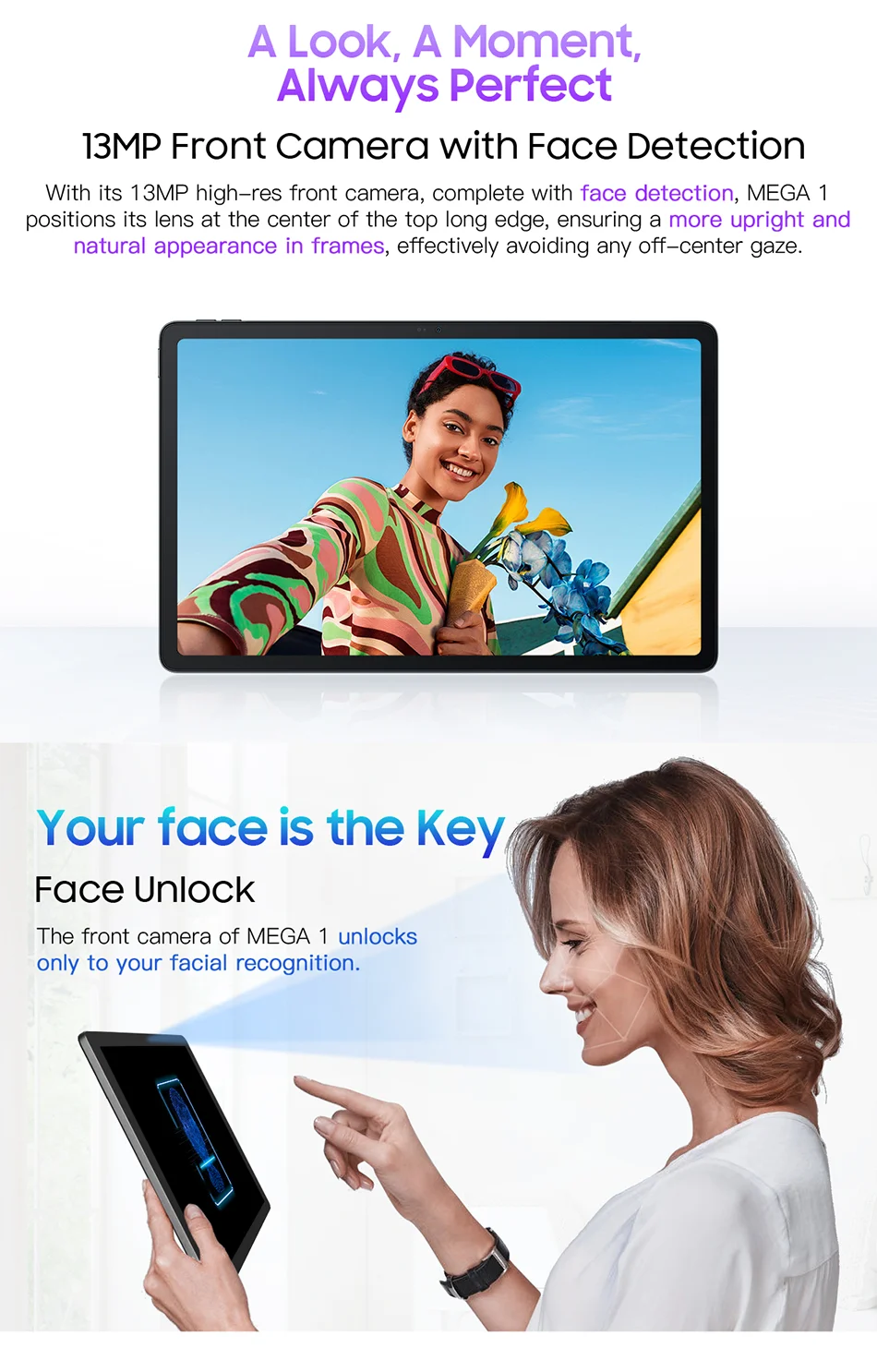 Blackview MEGA 1 Tablet - 11.5" 2.4K 120Hz Display 8GB 256GB 50MP+13MP Camera 8800mAh 33W Fast Charging