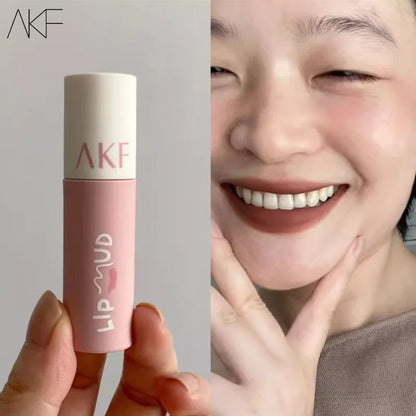 AKF Lip Mud Matte Velvet Soft Mist Lipstick Moisturizing Longlasting High Pigmented Lip Tint Lip Glaze Cosmetics Makeup