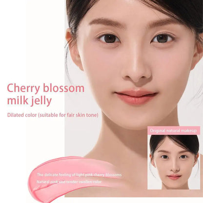 Liquid Powder Blusher, High Gloss, Three In One, Shrink And Expand Color, Natural Nude Color, Pseudo Plain Blush