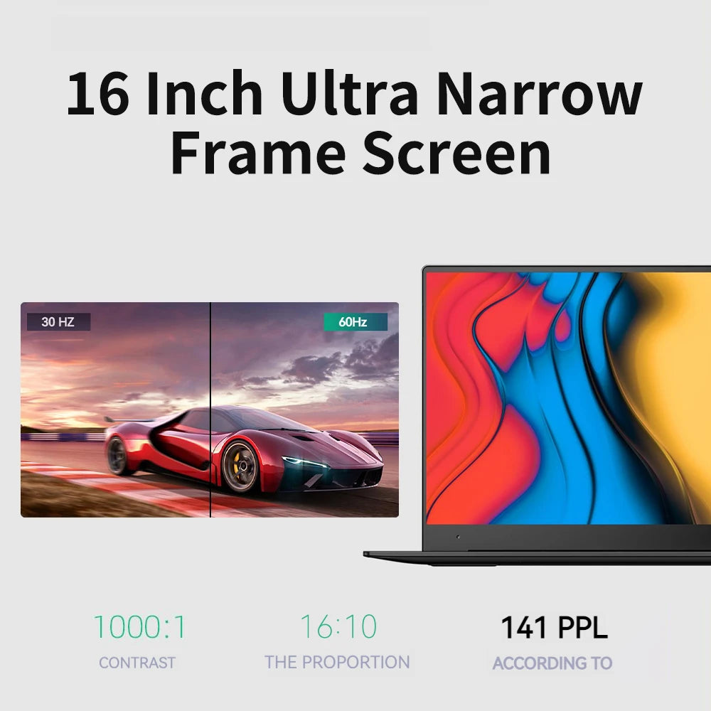 Firebat A16 AT15 Laptop 15.6 16 Inch CPU Intel N100 16GB RAM 512GB 1TB BT4.2 WiFi5 LPDDR4 Lightweight Business Computer Notebook