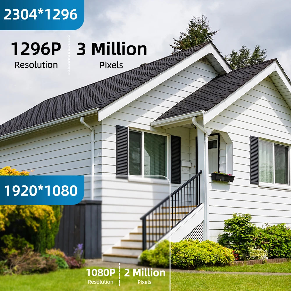 ICSEE 3MP HD Peephole WiFi Camera 170° Wide-angle Door Viewer Motion Detection Smart Home Security Wireless Cat-eye Auto Record