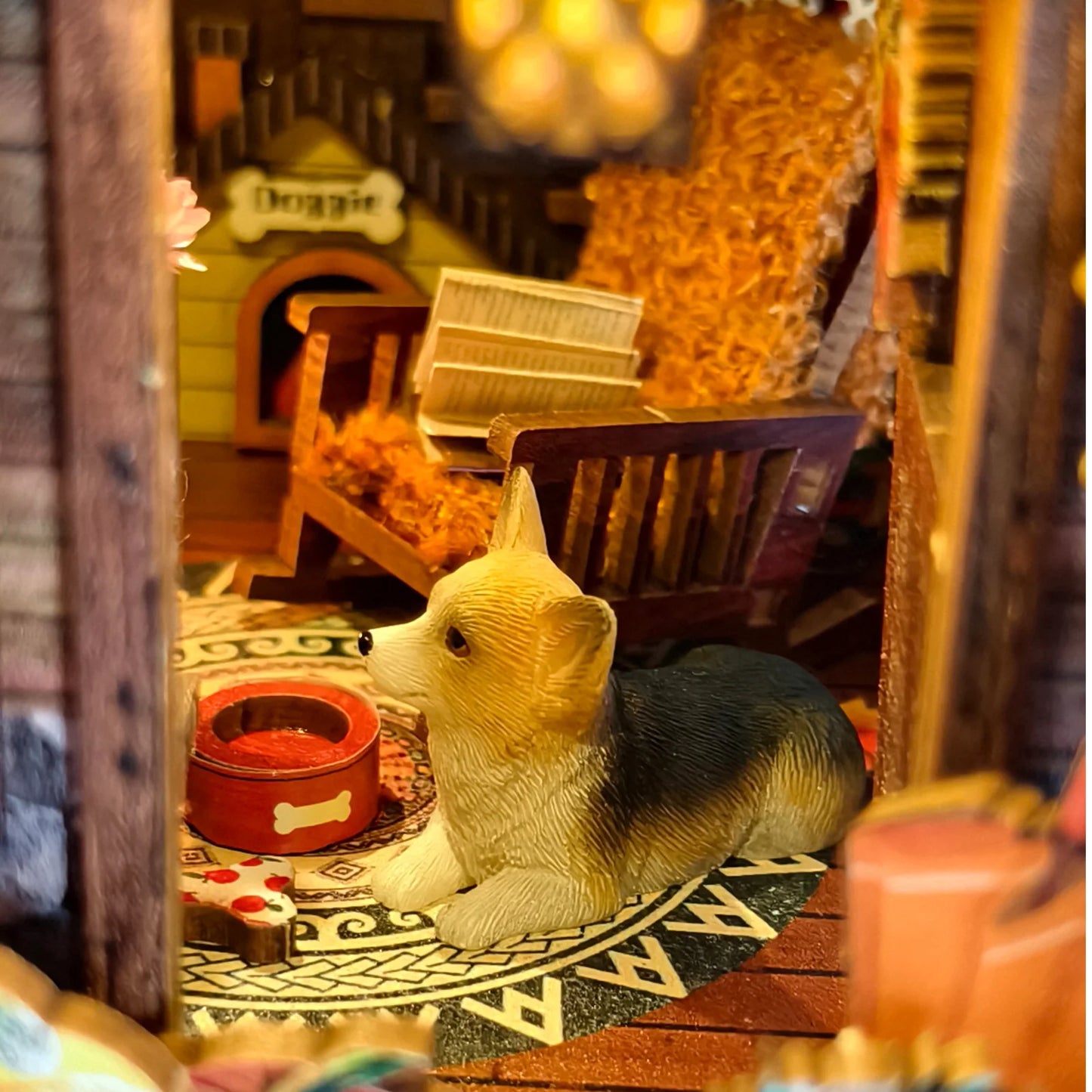 DIY Book Nook Kit Thanksgiving 3D Wooden Puzzle Home Decoration For Bookshelf Miniature Insert Magic Book House Stand Bookshelf