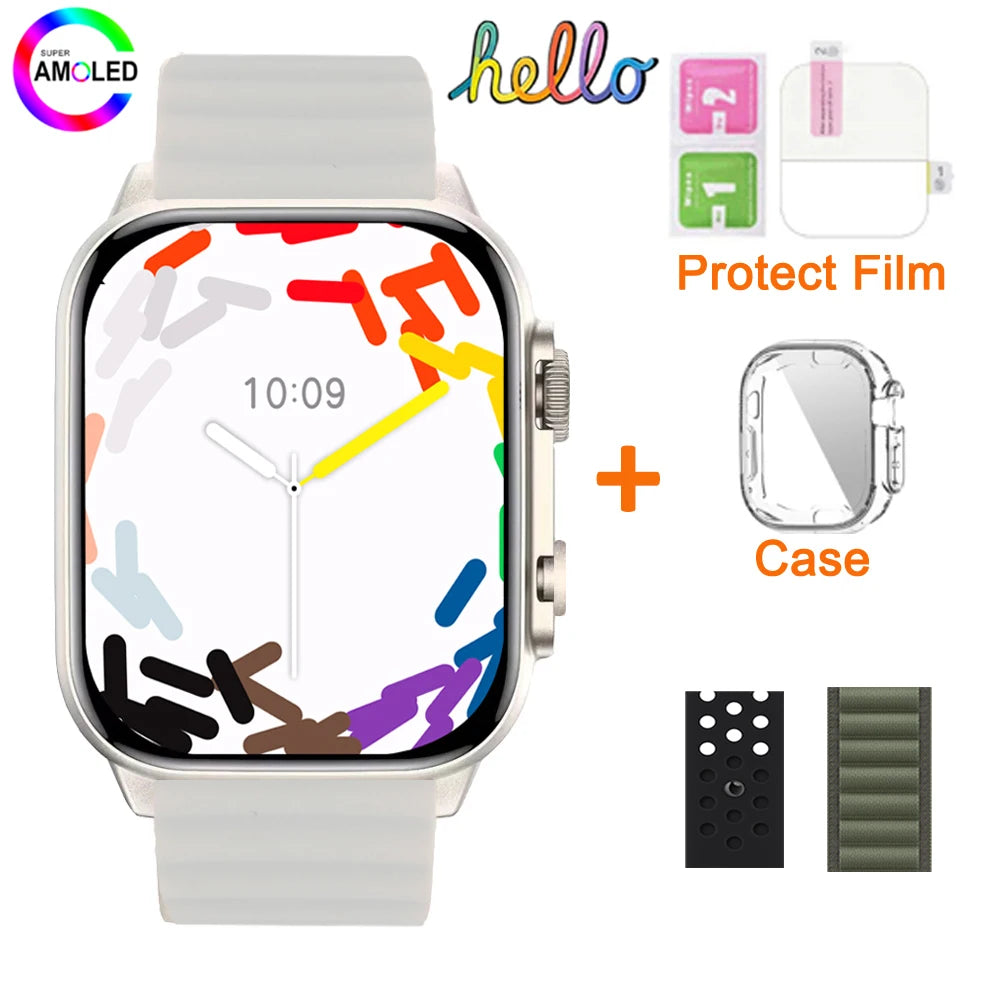 2025 Hello Watch 3 Plus Ultra Upgrade SmartWatch Original 49mm AMOLED 4G ROM NFC GPT Compass Photo Album Local Music Men Watch