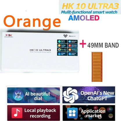 New Origina HK10 ULTRA 3 Smartwatch Men 4G ROM ChatGPT NFC Compass HK9 ULTRA2 MAX Upgrade Watches Sports BT Call Smart Watch Men