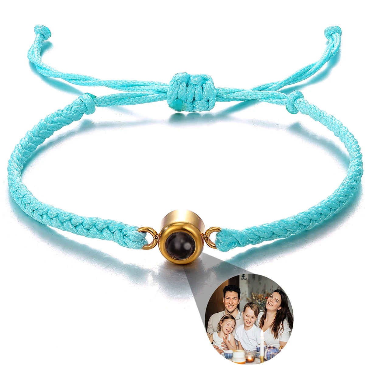 Wholesale Men's Projection Bracelets Stainless Steel Custom Projection Bracelets Woven Photo Bracelets Commemorative Gifts