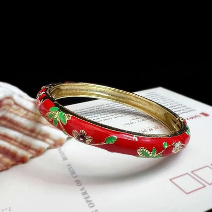 Chinese Women's Hand Bracelet Enamel