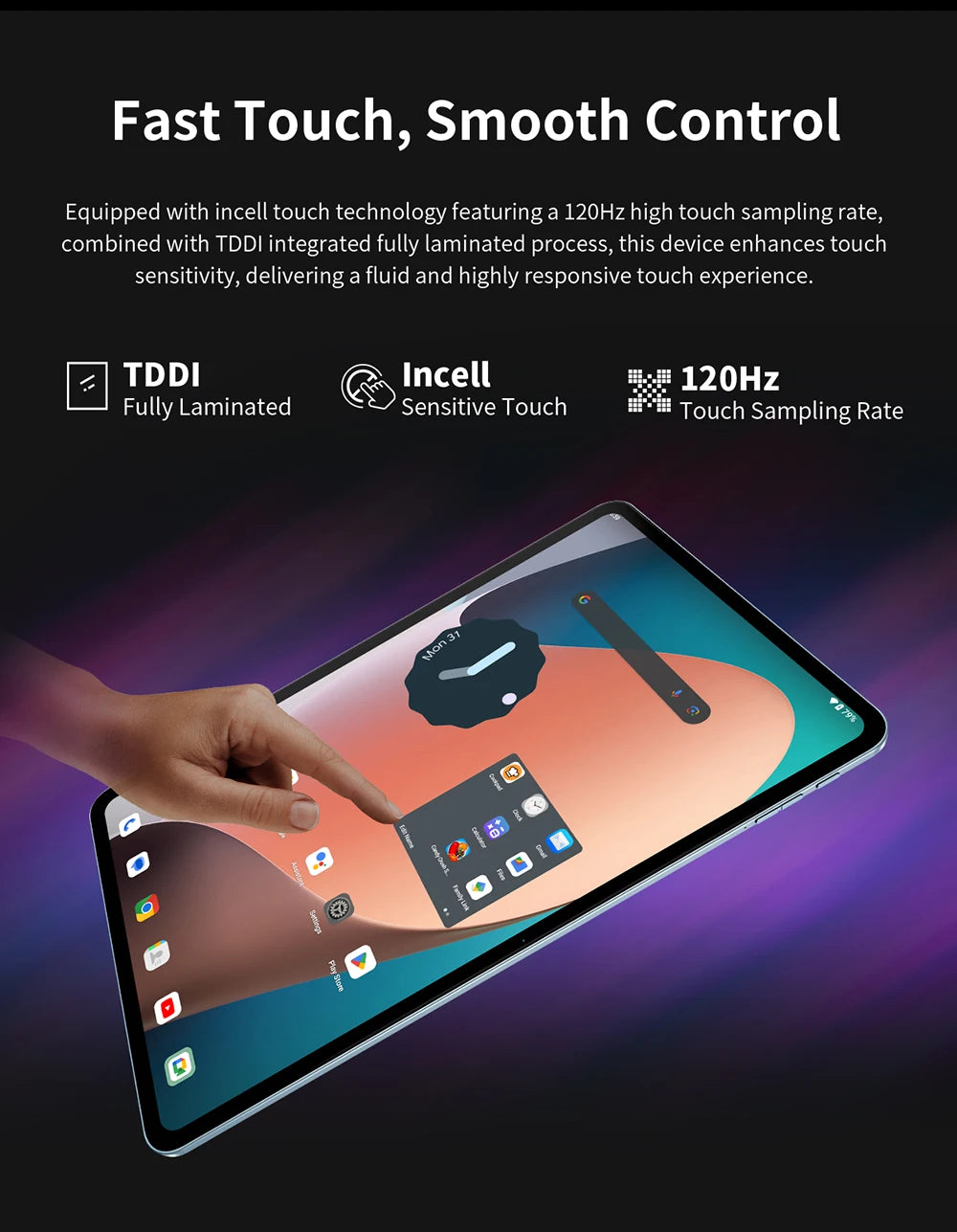 Teclast T60 Plus 12" Tablet 90Hz 2K Display Android 14 Max 16GB RAM 128GB ROM MTK G88 Octa-Core 8000mAh Widevine L1 4G LTE GPS