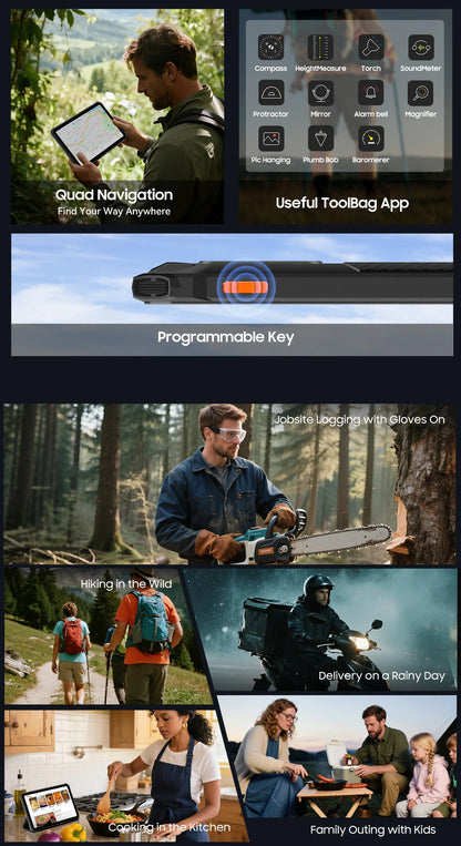 Blackview Active 7 RuggedTablet 11-inch  FHD+ Display Octa-core Android IP68&IP69K 10000mAh 45W Charger Outdoor Pad PC