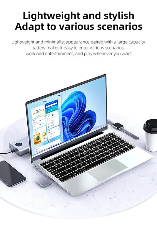 2025 Laptop Core i7 7500U A3950 Portable Laptops Windows 11 Pro 16GB DDR4 1TB SSD 1920*1080 HD PC Gaming Computer Notebook Gamer