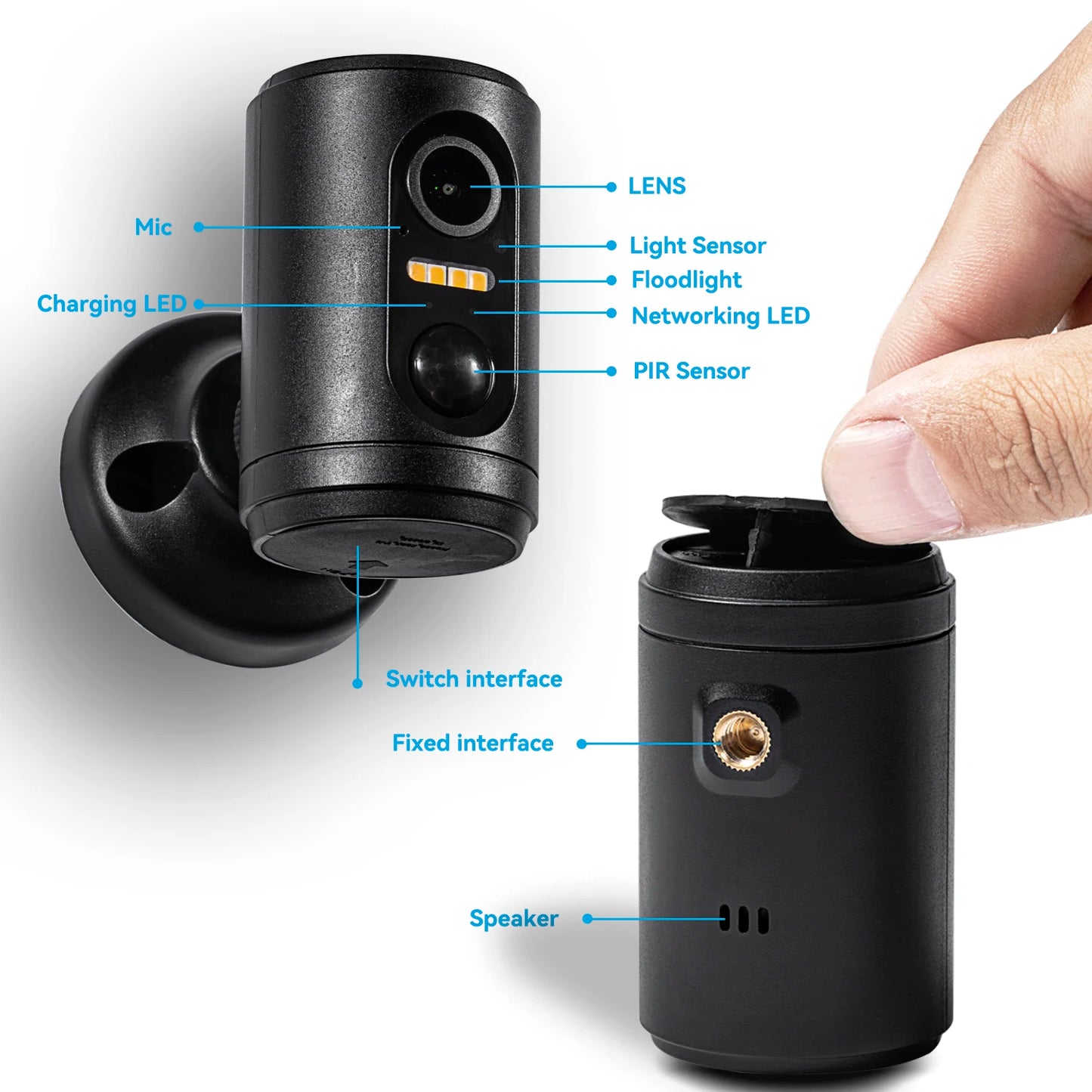 M2 Mini Camera Wifi With Battery Standby Indoor PIR Detection Wireless Wide Lens Two way audio Home Video Security IP HD Camera