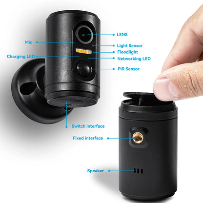 M2 Mini Camera Wifi With Battery Standby Indoor PIR Detection Wireless Wide Lens Two way audio Home Video Security IP HD Camera