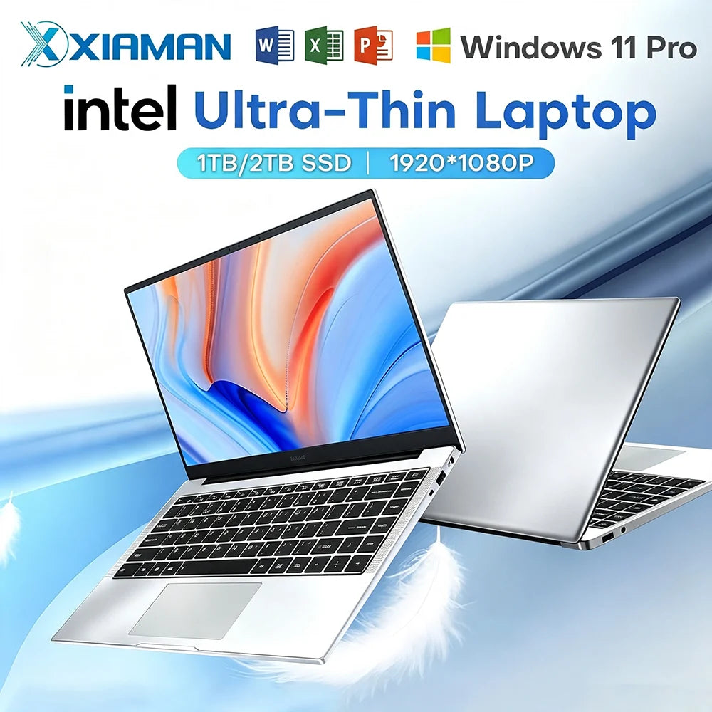 14.1" Ultra Slim Laptop – Intel Atom A3950, 12GB RAM, 1TB SSD, Windows 11 Pro