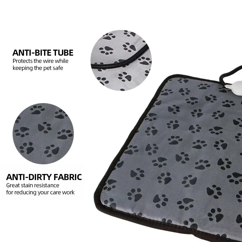 Winter Pet Heating Blanket Waterproof Wearable Wear Resistant Temperature Warm Cat Dog Mattress Indoor Heating Pad Pet Supplies
