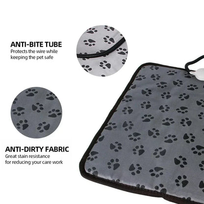 Winter Pet Heating Blanket Waterproof Wearable Wear Resistant Temperature Warm Cat Dog Mattress Indoor Heating Pad Pet Supplies