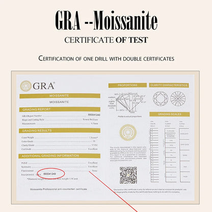 BAMOER 1.1CTTW Round Moissanite Ring for Women, White Gold Plated D Color VVS1 Lab Diamond 925 Sterling Silver Engagement Ring