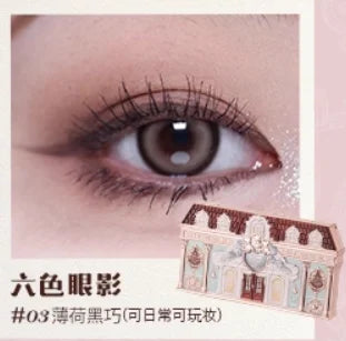Flower Knows Swan Ballet Eyeshadow 6 Color Palette Matte Shimmer Glitter Mixed Long Lasting Eye Shadow Makeup Flowers Know