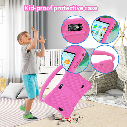 New 7 Inch Kids tablets Android System Quad Core 4GB+64GB ROM Android 13 Tablet PC Cartoon Pattern Kids-Proof protective Case