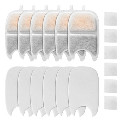 6/12PK Cat Fountain Filters & Sponges Replacement Kit, Universal Fit for Pet Water Fountain APETDOLA